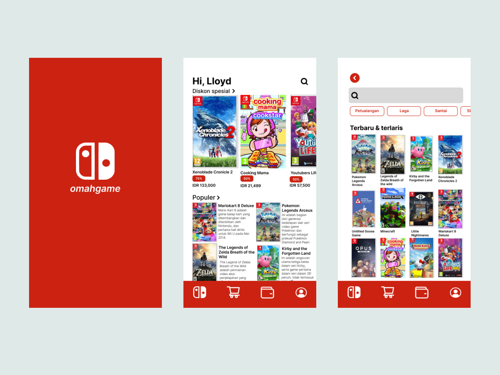 Switch game store app UI design by Ananda Fatwa Surya on Dribbble