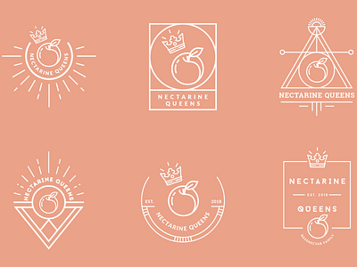 Nectarine Queens Brand Identity adobe brand identity branding design graphic design graphic design logo illustrator logo logos typography vector