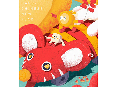 HAPPY CHINESE NEW YEAR branding cbndata design illustration poster