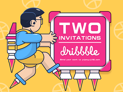 2 dribbble invitations