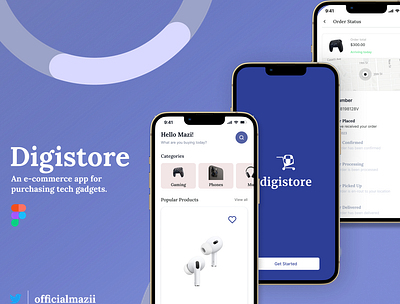 DIGISTORE- E-COMMERCE APP branding design ecommerce figma ui ux