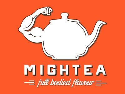 Mightea branding brew concept debut drink english flavour logo strong tea
