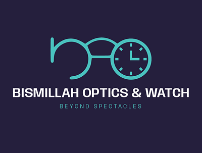 Bismillah Optics & Watch LOGO branding design graphic design logo