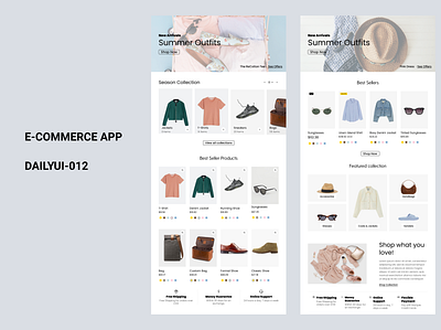 E-commerce app / DailyUi - 012 app design ui ux