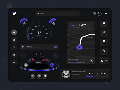 Car Interface / DailyUi - 034 app design ui ux