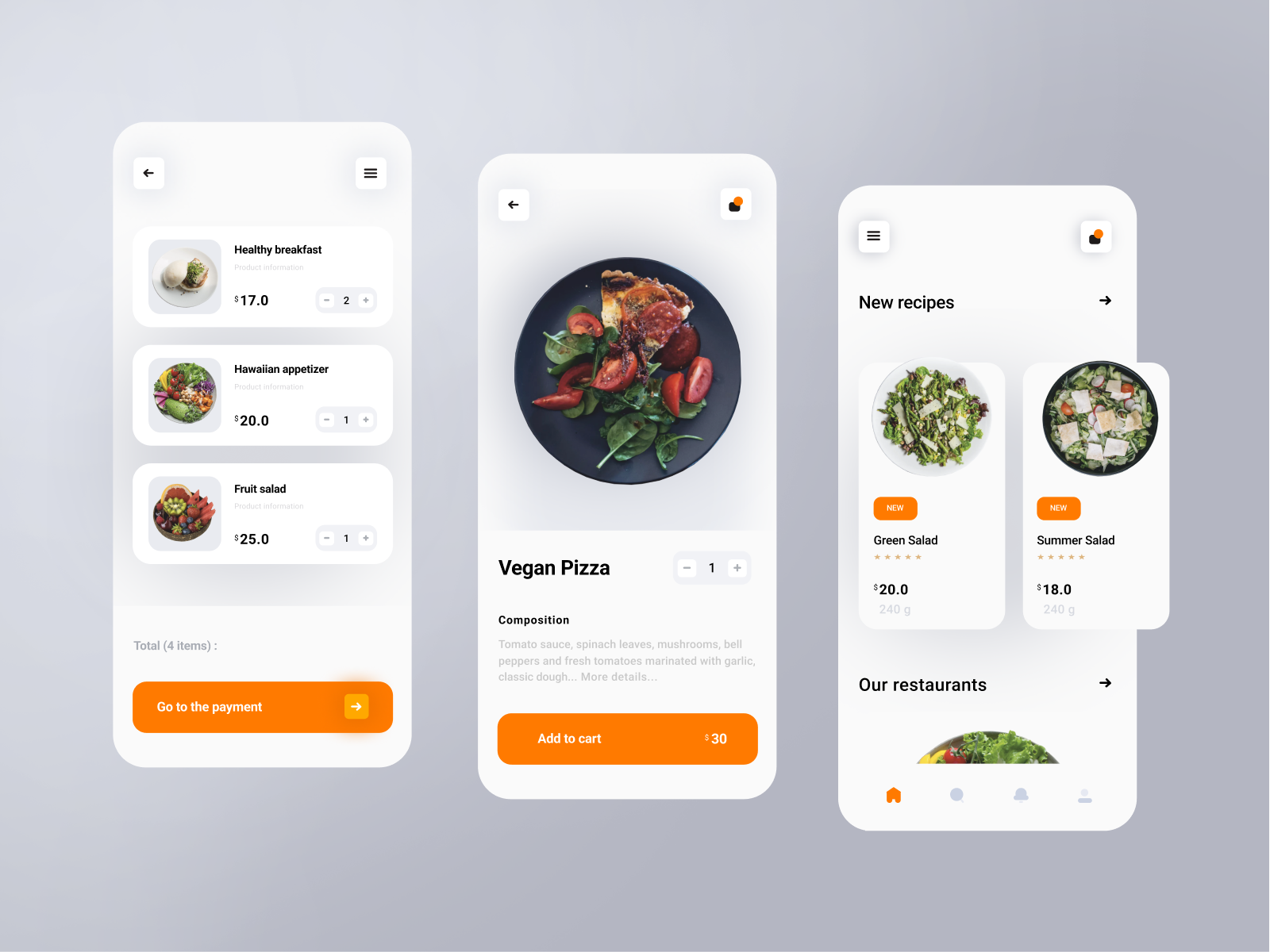 Food Delivery App by Liliana Marshina on Dribbble