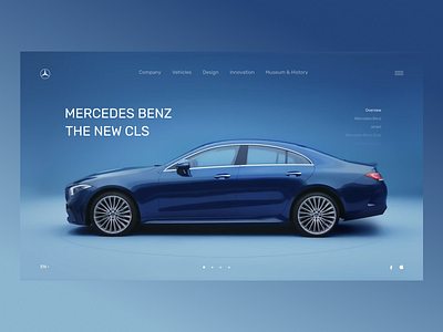 Automobile website design branding car graphic design mercedes ui ux wed design