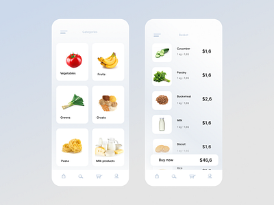 Grocery store app design app branding design food graphic design logo ui ux vector