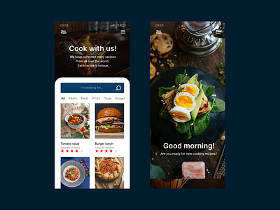 Cookbook app. Oma Toma app branding cooking design food graphic design recipes tomato ui ux