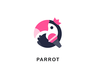 Parrot app icon logo monk parrot ui