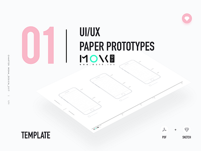 UI/UX paper prototypes temolate