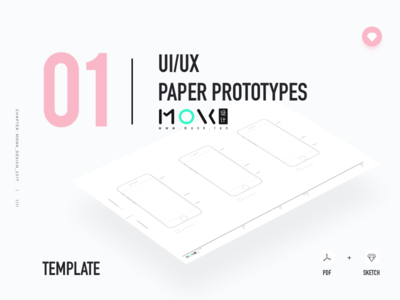 UI/UX paper prototypes temolate