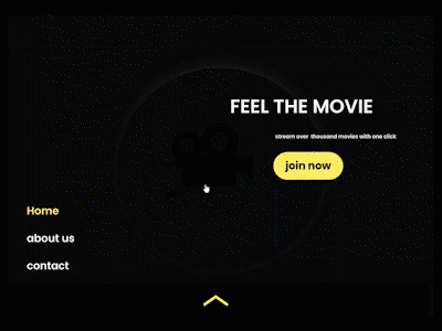 Feel the movie! movie movieweb moviewebsite ui uimovie uiposter websitedesign