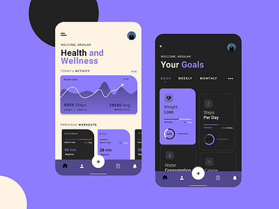 Health and wellness health healthapp healthui healthuidesign ui uiandux uiux