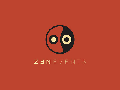 Zen Events Logo african breathe circle events font logo reverse yinyang zen