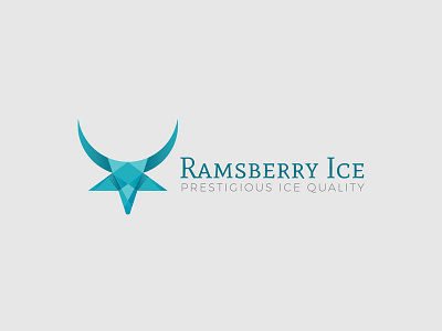 Ramsberry Ice art blue design digital graphic design head. skull ice icon logo ram ramsberry triangles