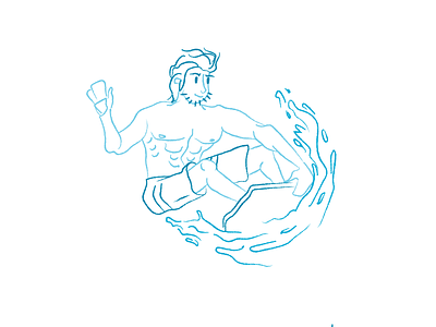 Surfing dude Nr: 2 aqua blue creative design drawing drawings freestyle illustration illustration art illustrations illustrator less is more line linear illustration lineart linework simplicity surf surfing water