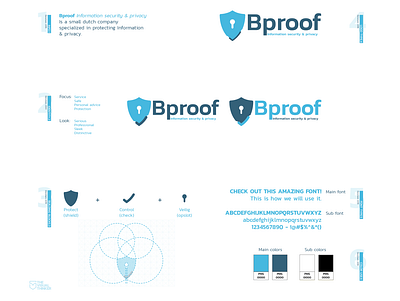 Bproof logo presentation blue brand design brand identity branding branding design design less is more logo logo design logodesign logos logotype presentation presentation design shield type typedesign vector