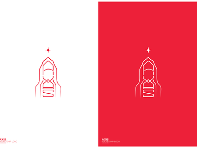 Spaceship logo AXIS illustration illustrator less is more line line art lineart lines linework logo logo design logodesign logos logotype space spaceman spaceship vector
