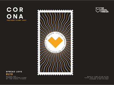Corona postage stamp Spread Love 01/13