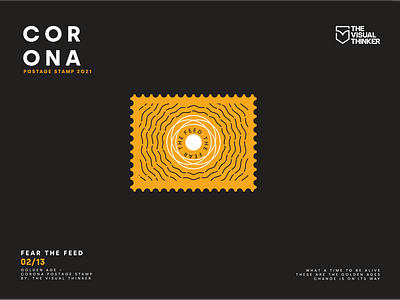 Corona postage stamp fear the feed 02/13