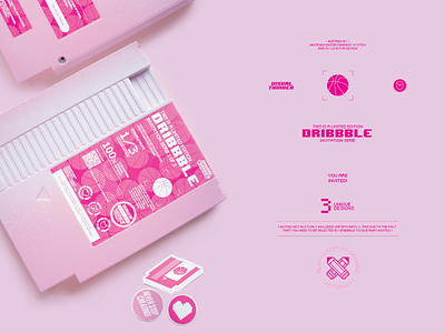You are invited - Limited edition Dribbble invite creative design dribbble dribbble invite giveaway illustration illustration art invitation invite invites giveaway less is more nintendo nintendo art nintendo design packaging packaging design snes super nintendo ticket
