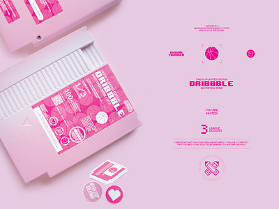 You are invited - Limited edition Dribbble invite creative design dribbble dribbble invite giveaway illustration illustration art invitation invite invites giveaway less is more nintendo nintendo art nintendo design packaging packaging design snes super nintendo ticket