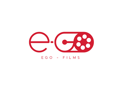 E-GO Films Logo design designer film films graphic design less is more logo logo design negative space red simple video