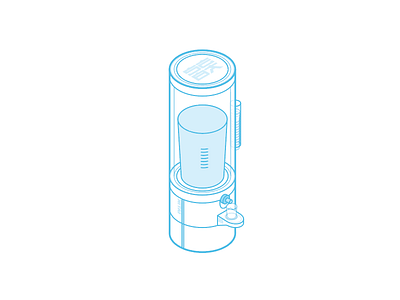 Watertank 1.2 blue clean creative healthy illustration isometric less is more water watertank white
