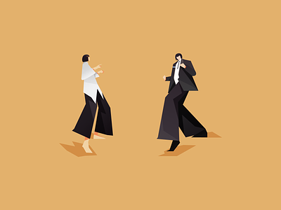 You Never Can Tell dance flat illustration