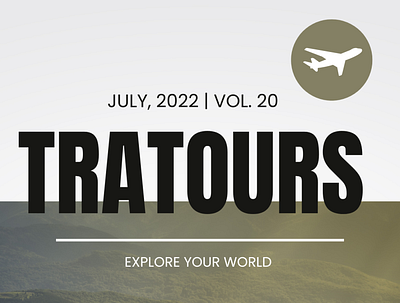 Tratours Magazine Cover Design branding design graphic design typography