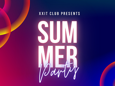 Xxit Club Summer Party Design design graphic design typography