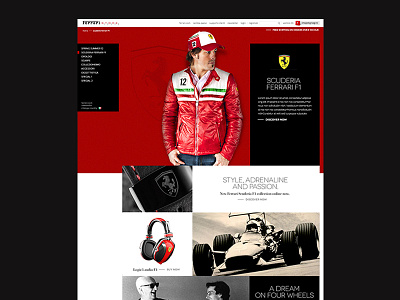 Ferrari official online store bags concept e commerce ecommerce fashion online shop online store shop online site store webdesign website