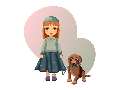 Starli character dog dog person female girl man person red hair woman young
