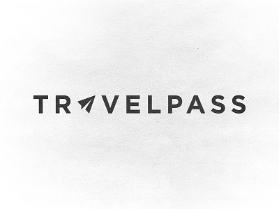Travelpass airplane gotham grunge logo minimal paperairplane plane simple travel type typelogo typography