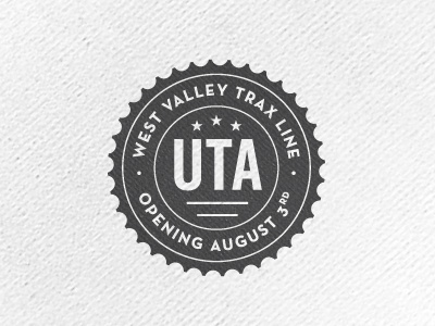 UTA Groundbreaking Seal black logo seal texture type typography