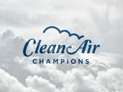 Clean Air air blue champions clean cloud gotham logo type typelogo typography