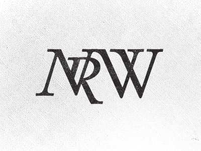 NRW2 adobe caslon black caps italic logo monogram n r texture w