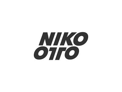 Nikko Otto auto brand car clean identity italic logo race simple stripe type typelogo