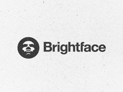 Brightface black bold bright dark dev face helvetica light logo silhouette web