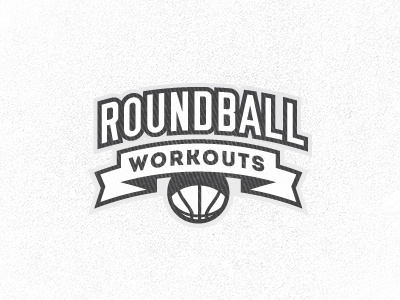Roundball Workouts 1 arch banner basketball dark din intro light logo old osp roundball school shadow texture vintage workouts