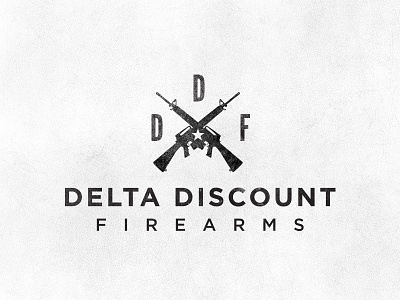 Delta Discount Firearms delta discount firearms gotham grunge gun guns logo m16 machinegun star texture