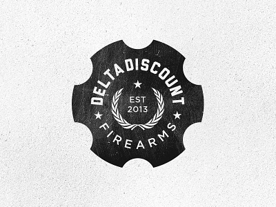 Delta Discount Firearms circle firearms gotham grunge guns laurelwreath liberator logo seal shooter six sixshooter star texture