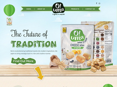 Ouma Foods typography ui vector webdesign website