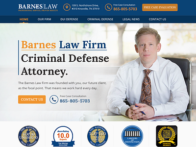 Barnes Law Firm design law firm typography ui webdesign website