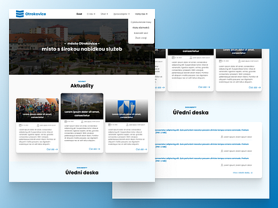 Concept website for Czech town called Otrokovice concept design graphic design redesign ui ux
