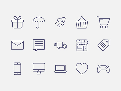 Simple Outline Icons