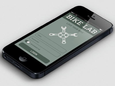 Bike Lab App app bike branding design identity iphone lab logo logotype ui ux