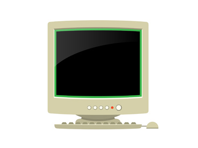 Old Desktop Computer computer design desktop old vector