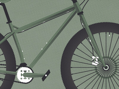 Detail Shot of the Bike Print bicycle bike design halftone illustration krampus surly vector